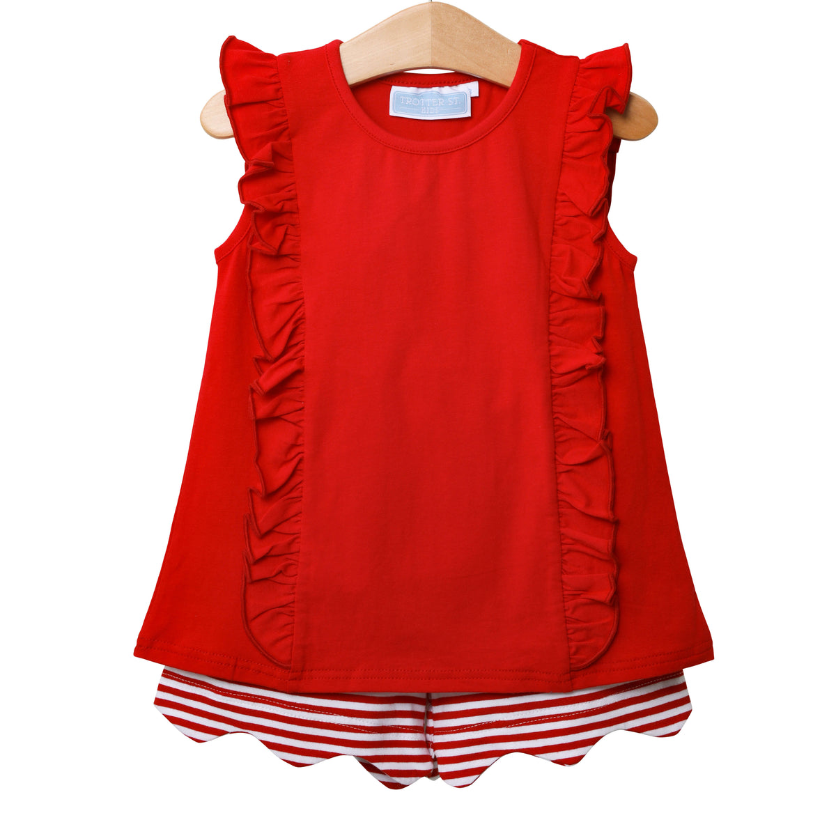 Hazel Short Set Red Prim and Proper Children's Apparel and Gifts