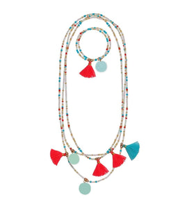 Fantastic Tassel Necklace & Bracelet Set
