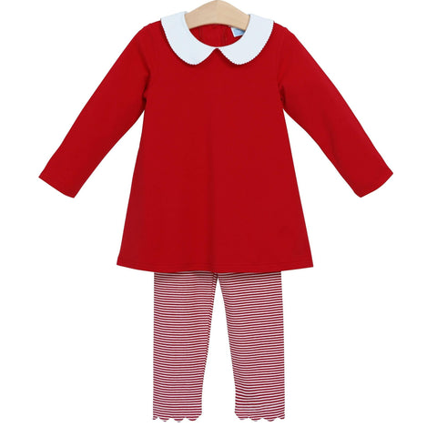 Claire Pant Set - Red