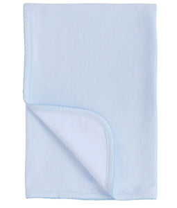 Signature Striped Blanket - Light Blue