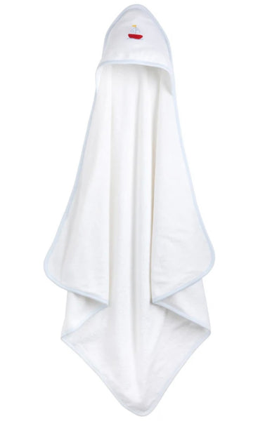 Hooded Towel - Sailboat