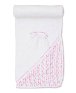 Hooded Towel w/ Mitt Set - Ballet Blossoms