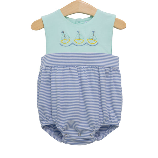 Sailboat Embroidery Sunsuit