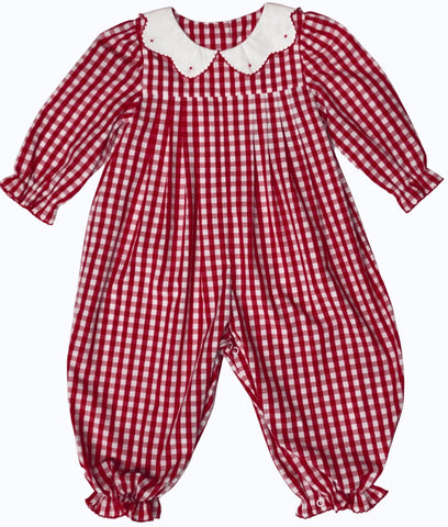 Red Gingham Bubble 18M