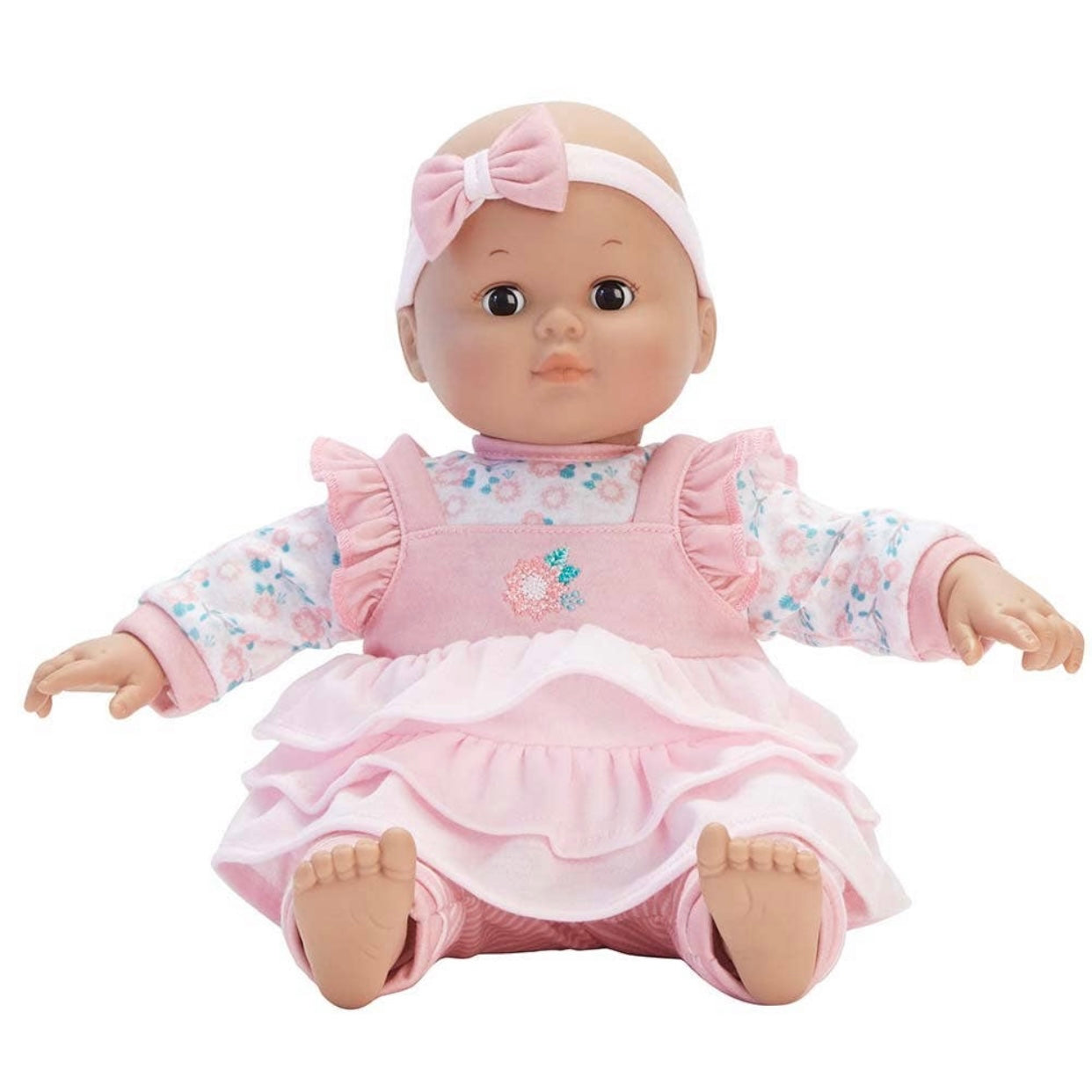 Baby Cuddles Pink Floral Medium Skin Tone  14"